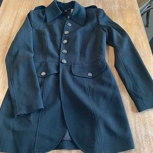 WomAns black military style jacket